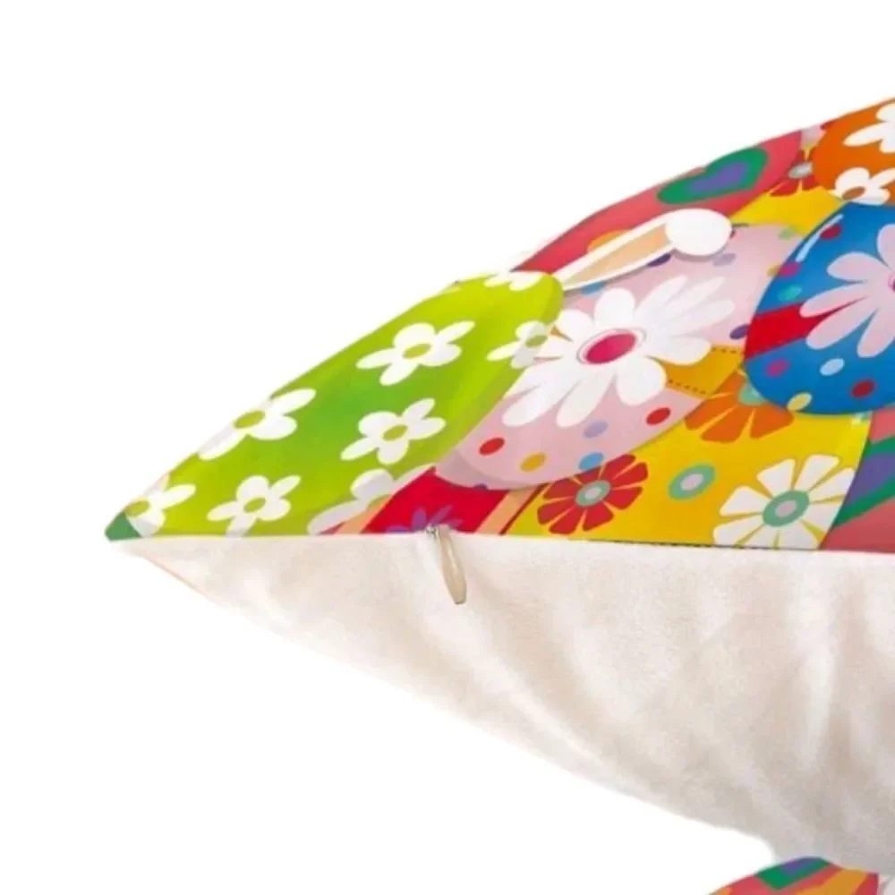 Colorful Easter Print Pillow Cover - Picture 2 of 5